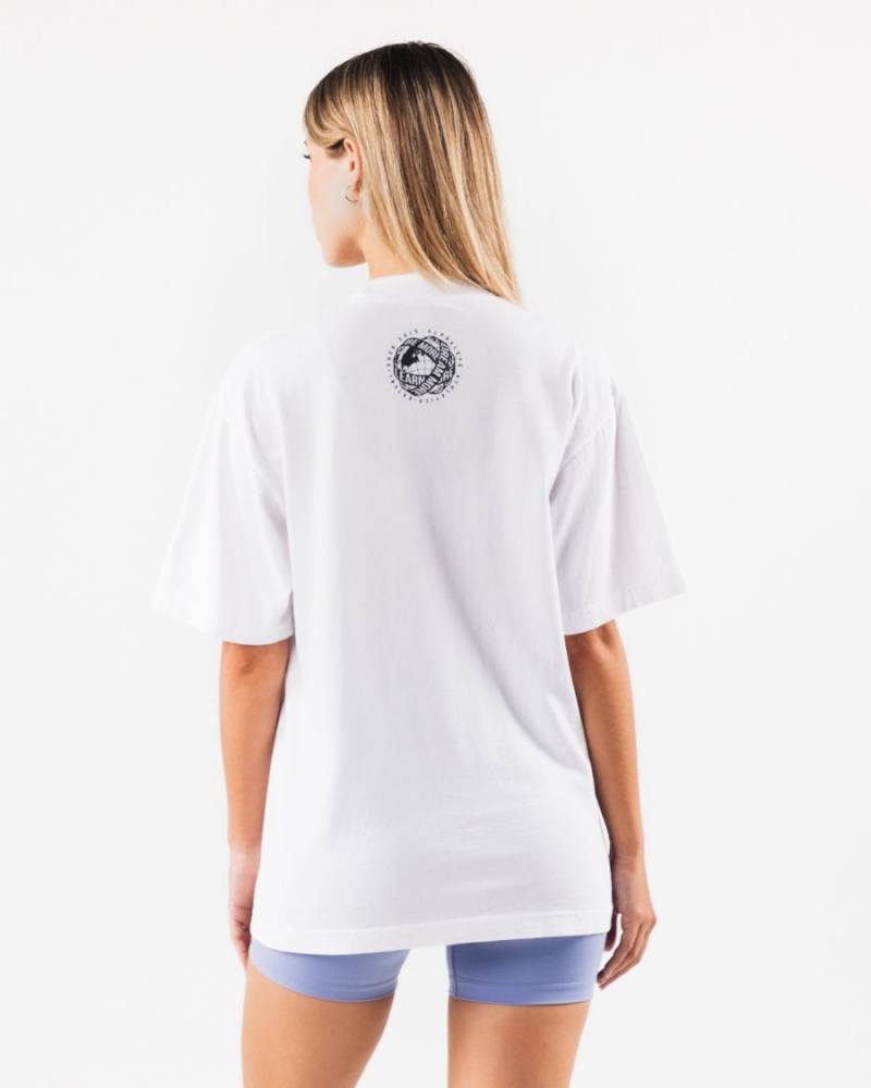 Chemises Alphalete LDB More Tee Blanche Homme | BYG-28141961