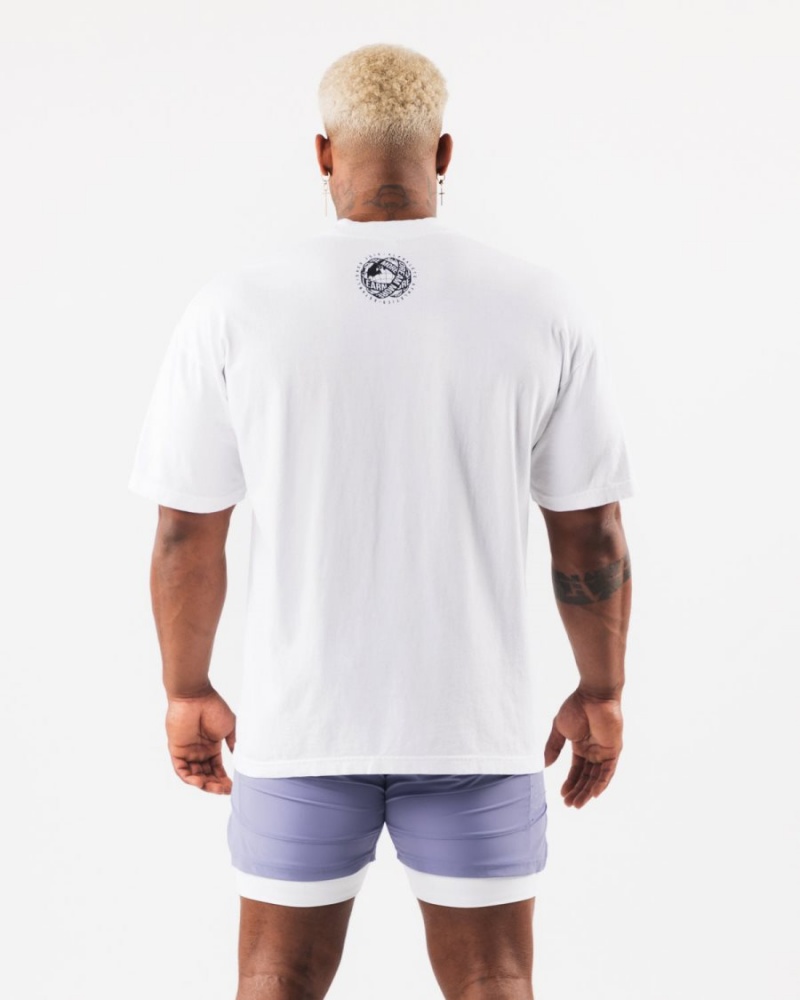 Chemises Alphalete LDB More Tee Blanche Homme | BYG-28141961