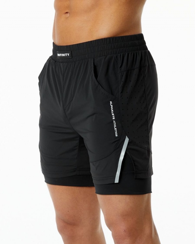 Short Alphalete Infinity Speed Corta 5.5" Noir Homme | MAA-27534421