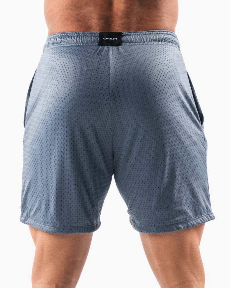 Short Alphalete LDB More Mesh Corta 6” Bleu Homme | QYT-61365684