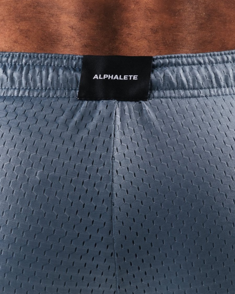 Short Alphalete LDB More Mesh Corta 6” Bleu Homme | QYT-61365684