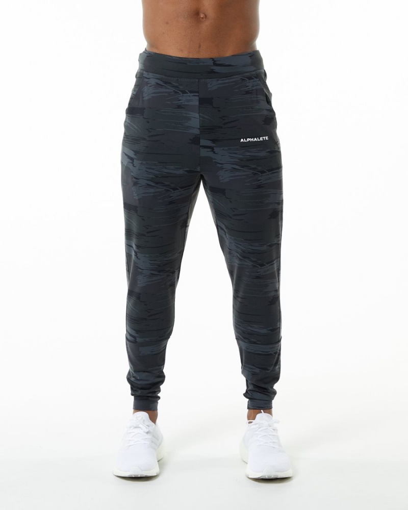 Pantalon Jogging Alphalete Trace Jogger Noir Camouflage Homme | JPE-35341159