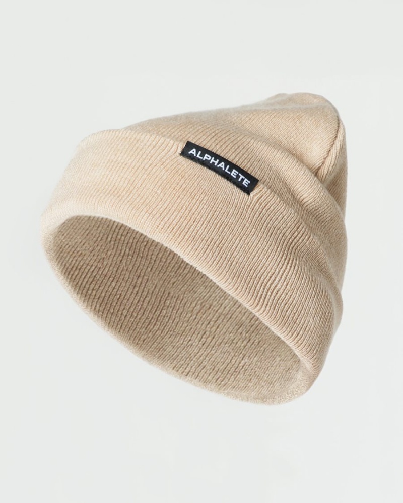 Accessoires Alphalete Essential Foldover Beanie Linen Femme | HSU-67494592