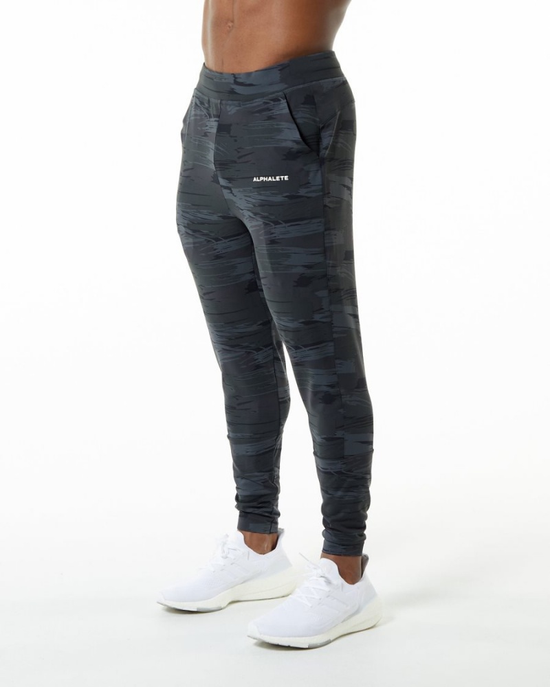 Pantalon Jogging Alphalete Trace Jogger Noir Camouflage Homme | JPE-35341159