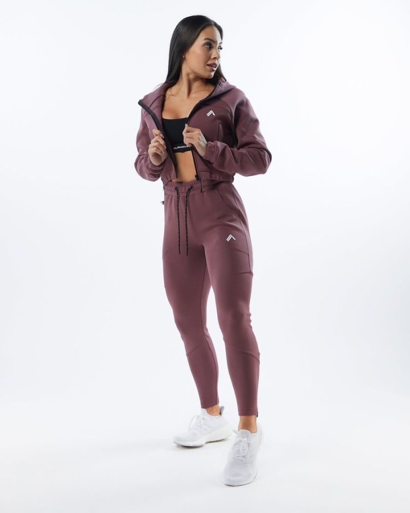 Pantalon Jogging Alphalete ELMTS Zip Jogger Mauve Femme | ZBO-82839618