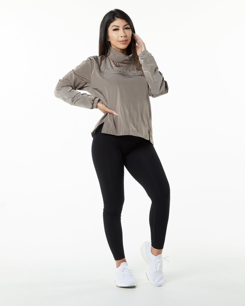 Vestes Alphalete Endure Pullover Marron Femme | IKX-78150144