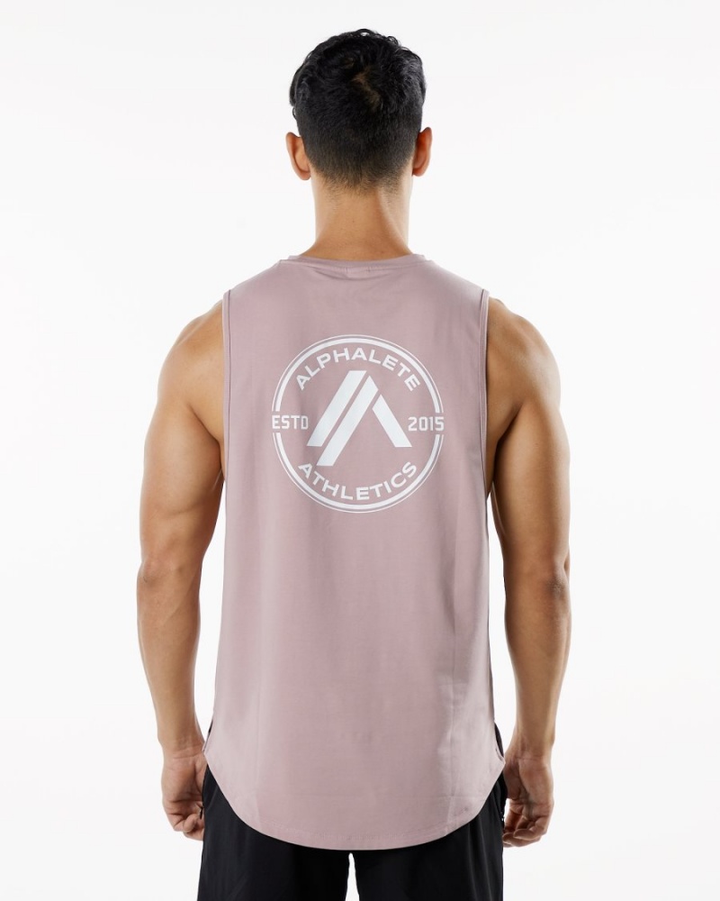 Debardeur Alphalete Dynasty Tank Mauve Homme | ISX-02445035