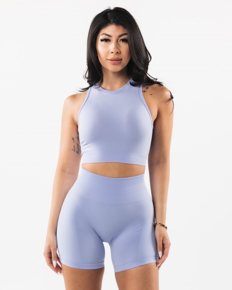 Debardeur Alphalete Stratus Crop Tank Bleu Femme | VTN-52683304