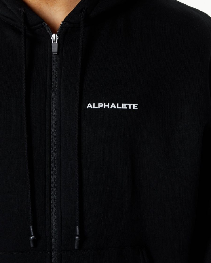 Vestes Alphalete Classiche Full-Zip Jacket Noir Homme | ZMQ-86797082