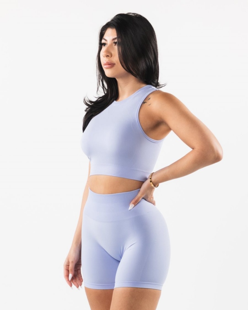 Debardeur Alphalete Stratus Crop Tank Bleu Femme | VTN-52683304