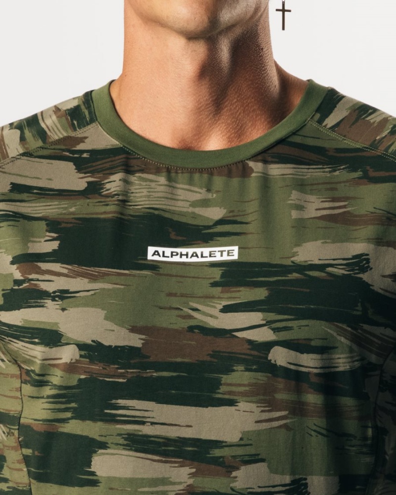 Stringers Alphalete Velocity Sans Manches Tee Vert Olive Camouflage Homme | GLW-39887687