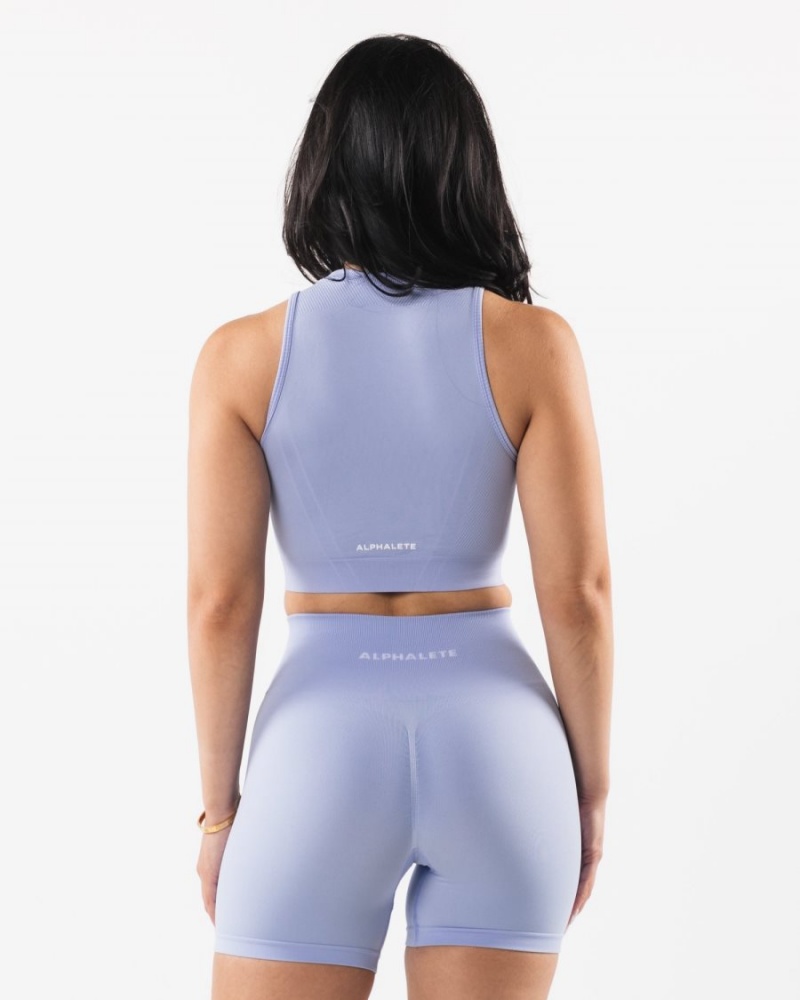 Debardeur Alphalete Stratus Crop Tank Bleu Femme | VTN-52683304