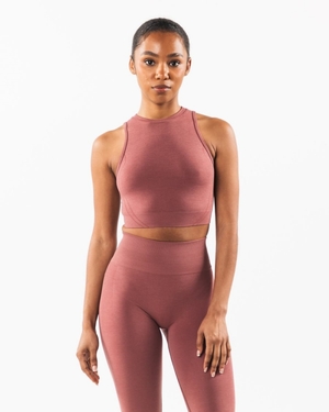 Debardeur Alphalete Stratus Crop Tank Rose Femme | TDX-01844602