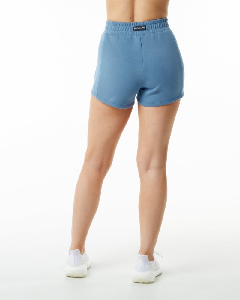 Short Alphalete ELMTS Athlétiques Corta 3.5" Bleu Femme | EJB-71148238