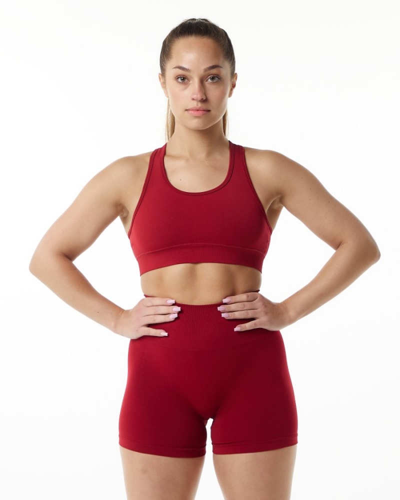 Soutien Gorge Sport Alphalete Revival Bra Scarlet Femme | MFB-95580053