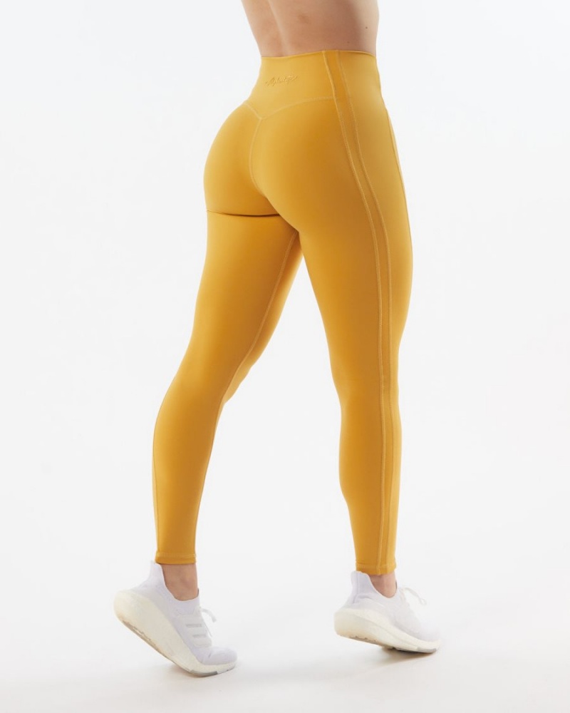 Leggings Alphalete Pulse Kinetic Legging Jaune Femme | OKF-11807828