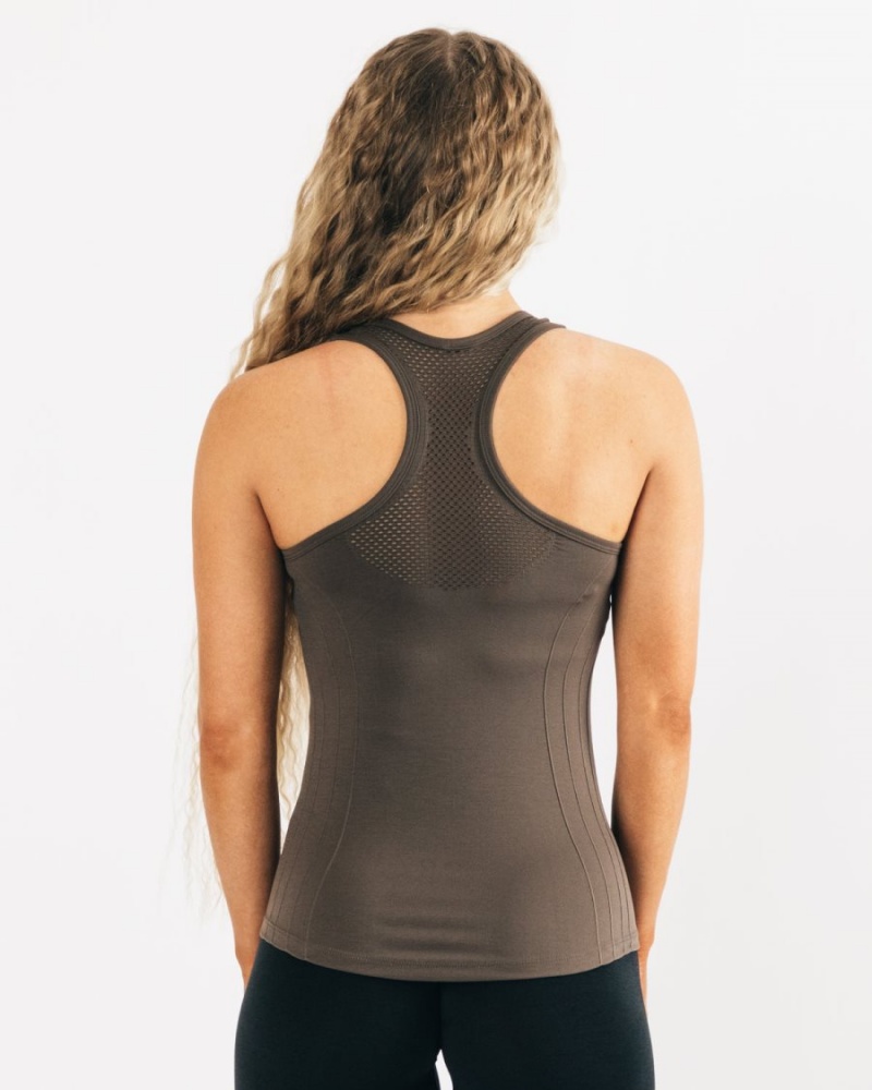 Debardeur Alphalete Seamless Tank Mocha Femme | XZI-51228074