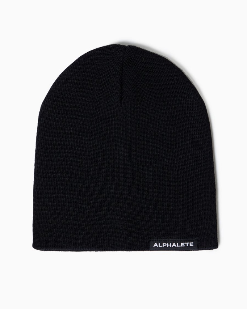 Accessoires Alphalete Essential Beanie Noir Homme | UUX-64226236