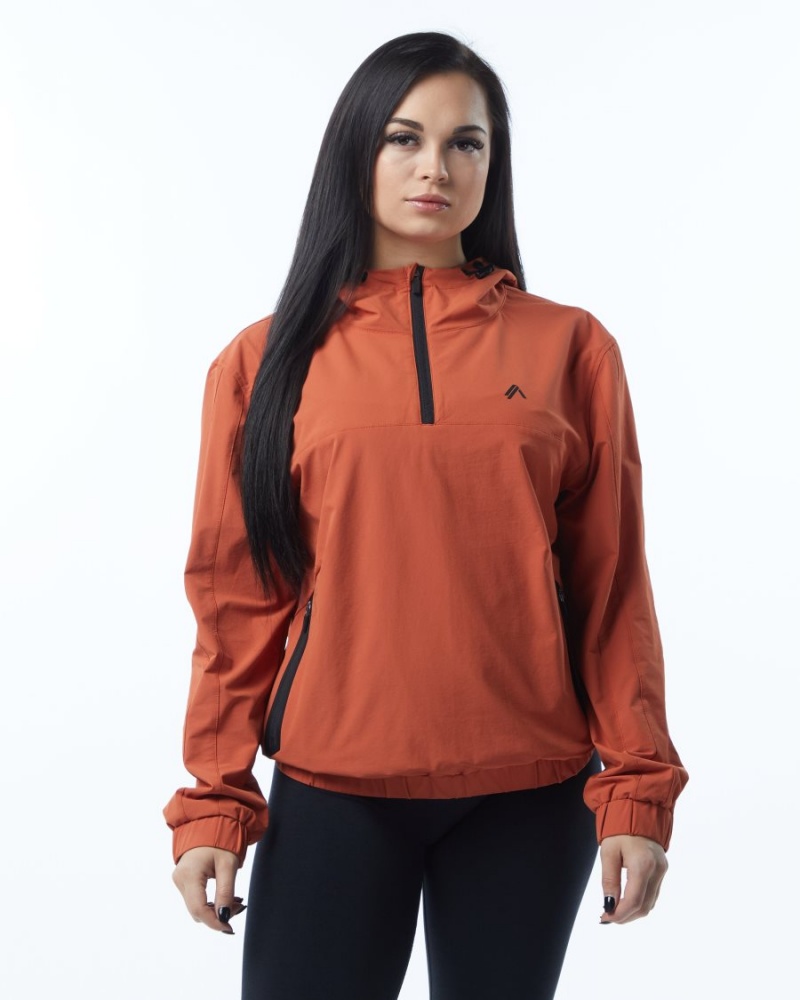 Vestes Alphalete Infinity Tech Jacket Sour Tangerine Femme | PHC-05653328