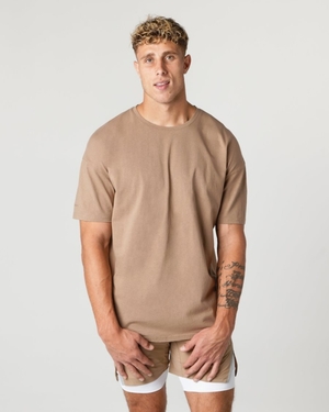 Chemises Alphalete Heavy Coton Core Tee Chai Homme | LYK-69326574