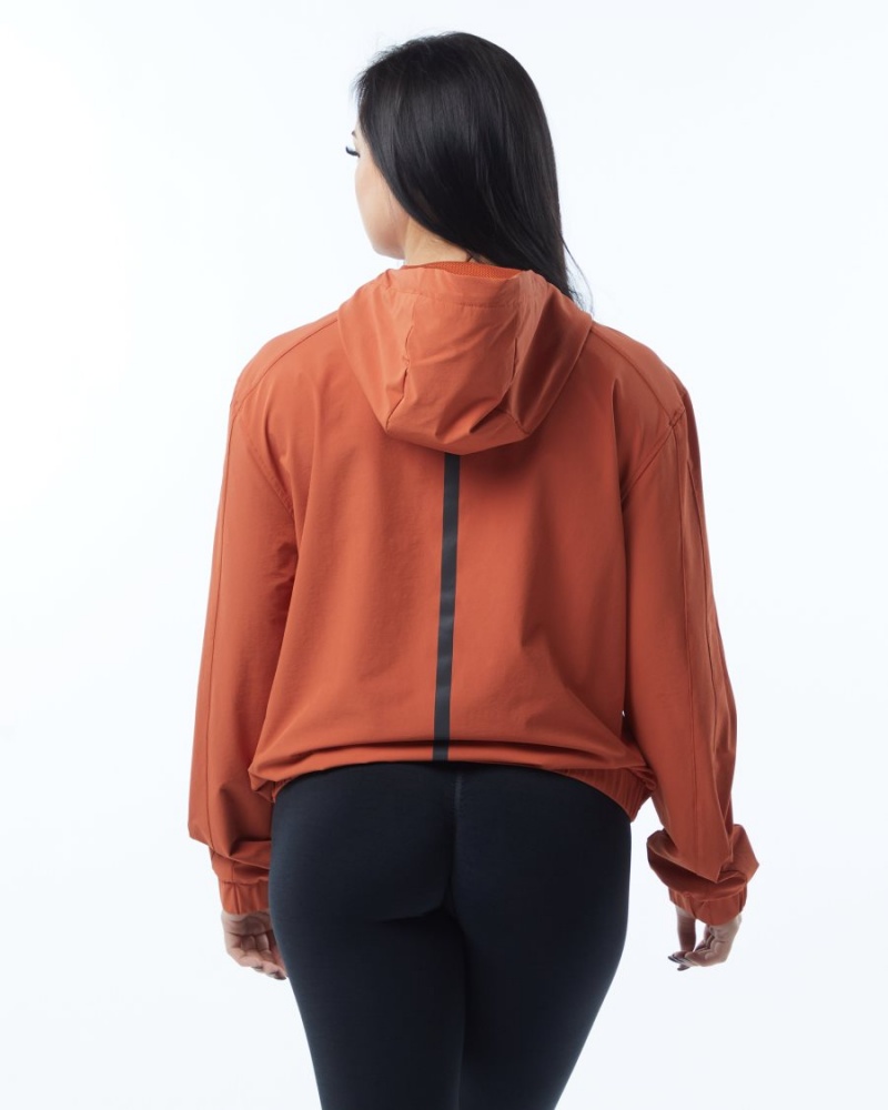 Vestes Alphalete Infinity Tech Jacket Sour Tangerine Femme | PHC-05653328