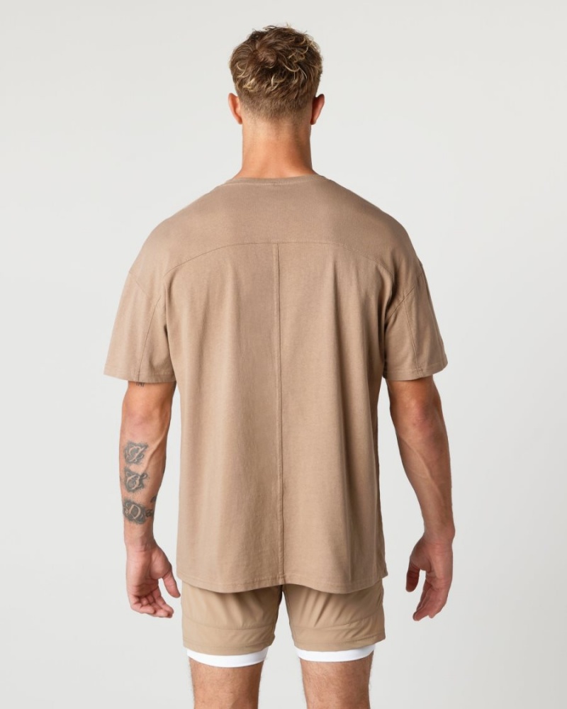 Chemises Alphalete Heavy Coton Core Tee Chai Homme | LYK-69326574