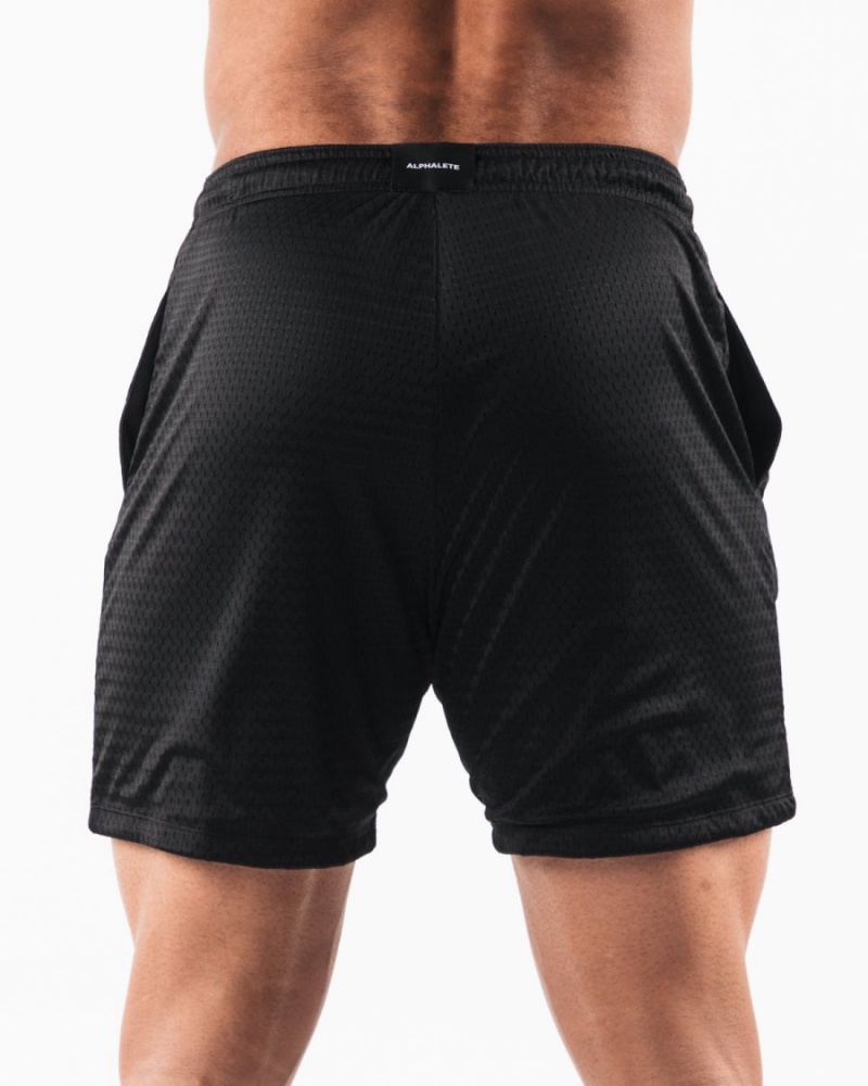 Short Alphalete LDB More Mesh Corta 6” Noir Homme | XPH-17107373