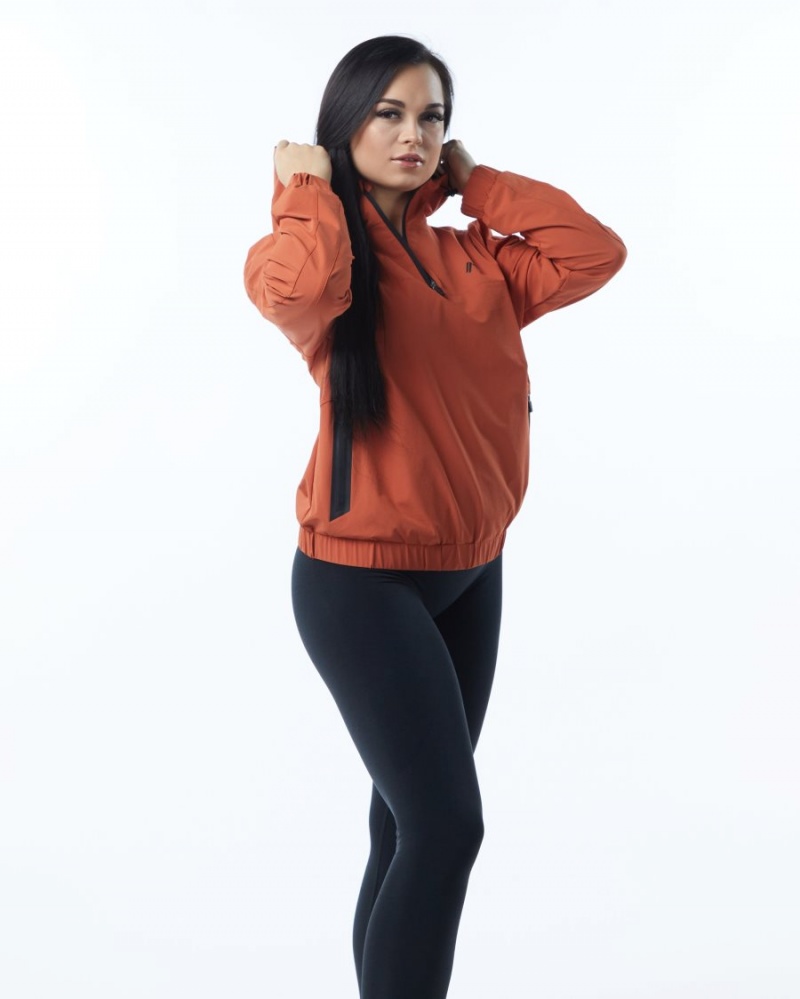 Vestes Alphalete Infinity Tech Jacket Sour Tangerine Femme | PHC-05653328