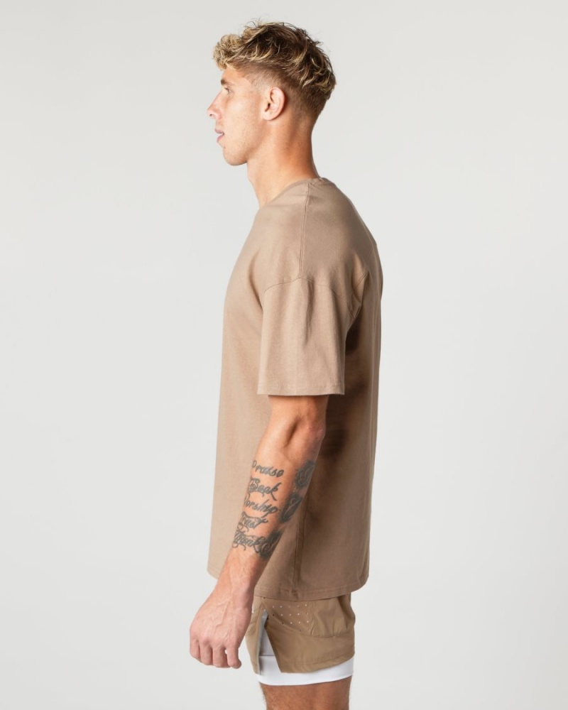 Chemises Alphalete Heavy Coton Core Tee Chai Homme | LYK-69326574