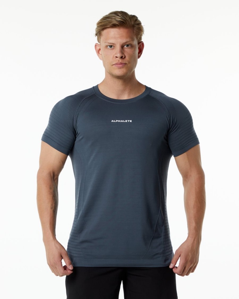 Chemises Alphalete Ozone Tee Carbon Homme | ULE-24172412