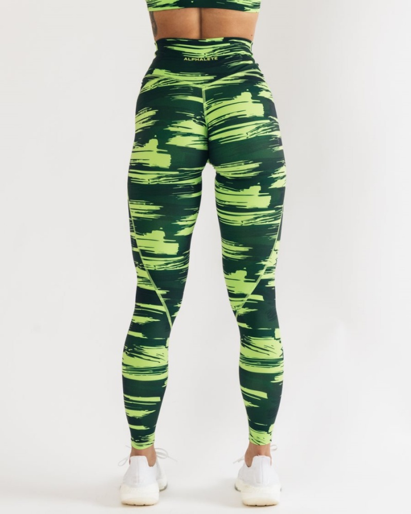 Leggings Alphalete Surface Power Legging Camouflage Femme | GOZ-34421451