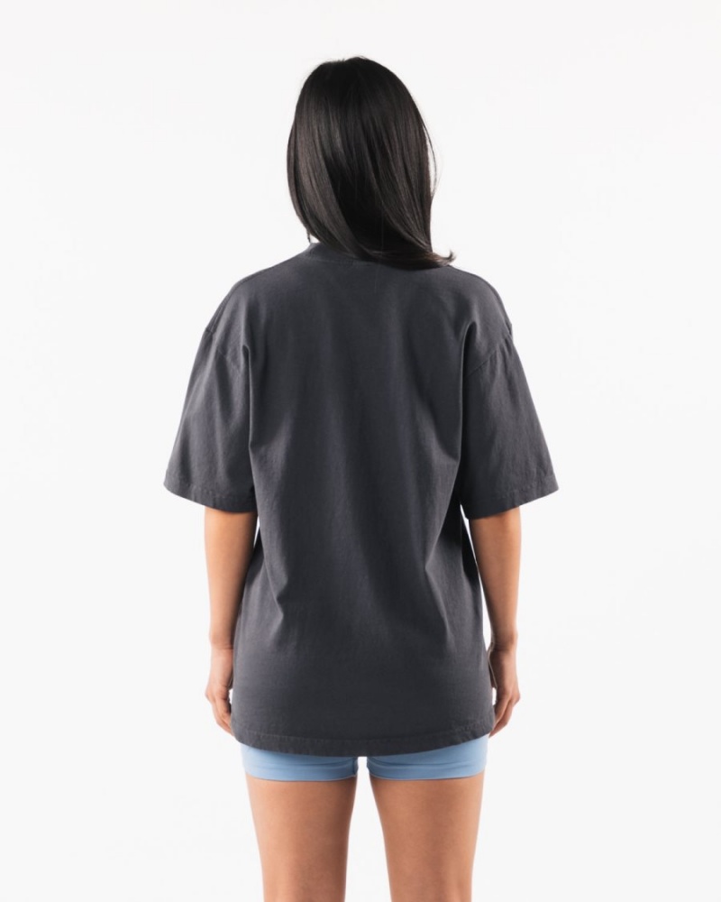 Chemises Alphalete Wolf Head Tee Bleu Femme | NLO-88230228