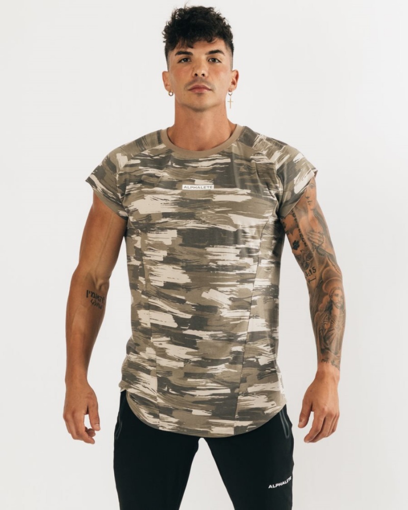 Stringers Alphalete Velocity Sans Manches Tee Camouflage Homme | YAM-35728418