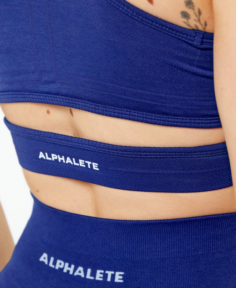 Soutien Gorge Sport Alphalete Stratus Bra Indigo Femme | TER-08030311