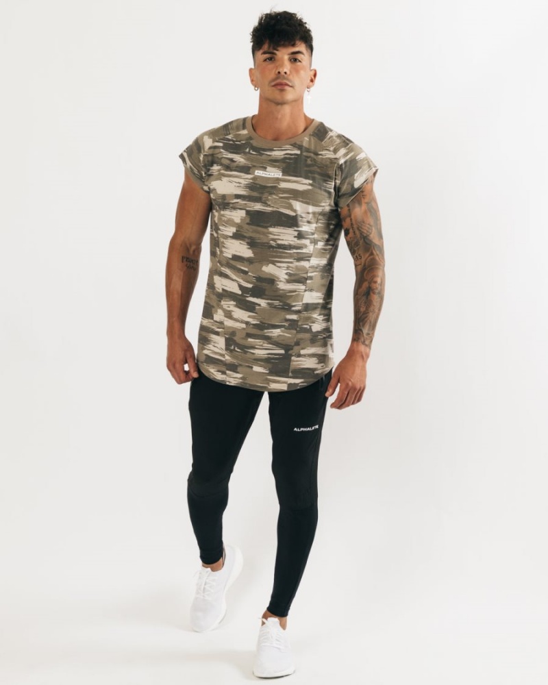 Stringers Alphalete Velocity Sans Manches Tee Camouflage Homme | YAM-35728418