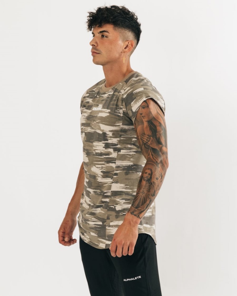 Stringers Alphalete Velocity Sans Manches Tee Camouflage Homme | YAM-35728418