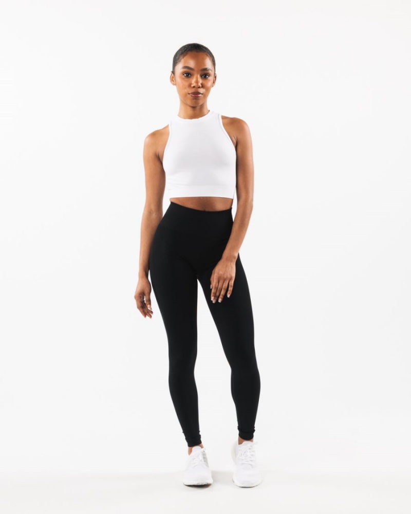 Debardeur Alphalete Stratus Crop Tank Blanche Femme | PDN-24977181