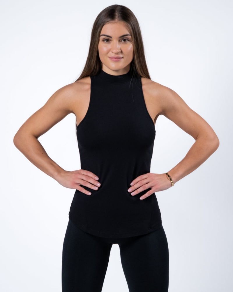 Debardeur Alphalete Evo Tank Noir Femme | IIH-12585551