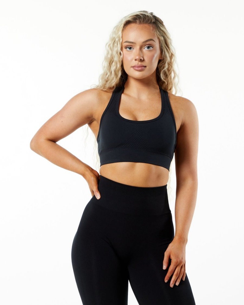 Soutien Gorge Sport Alphalete Impact Bra Noir Femme | QND-19650393