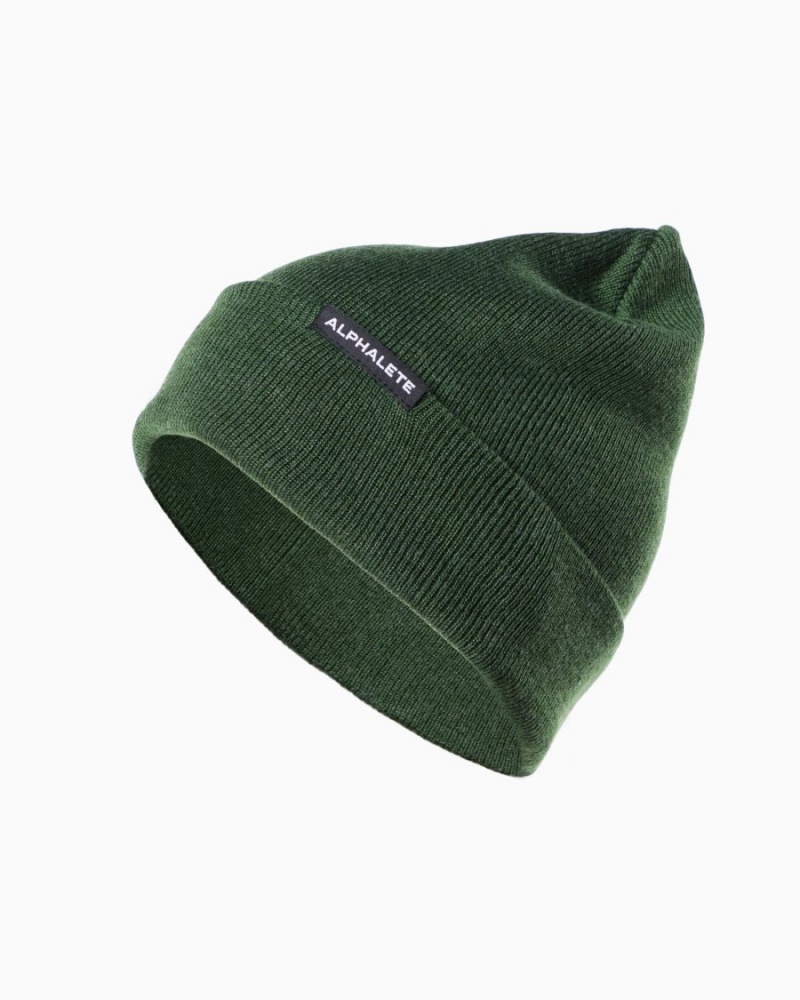 Accessoires Alphalete Essential Foldover Beanie Wild Sage Femme | AZX-57082803