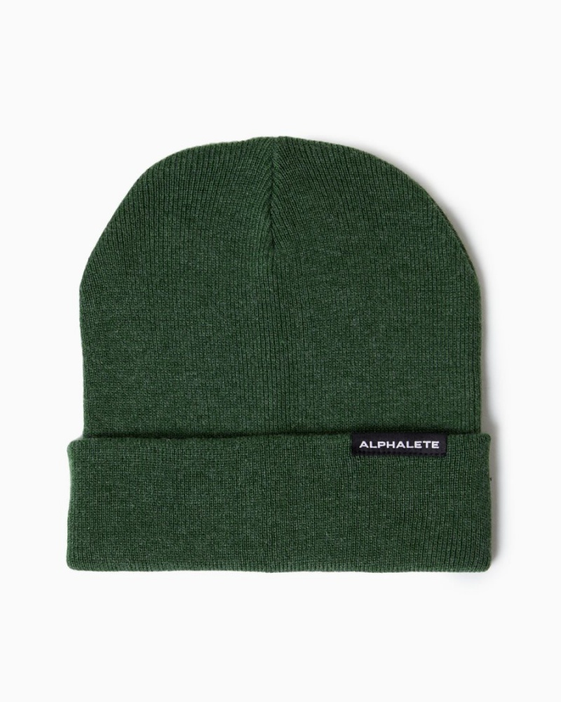 Accessoires Alphalete Essential Foldover Beanie Wild Sage Femme | AZX-57082803