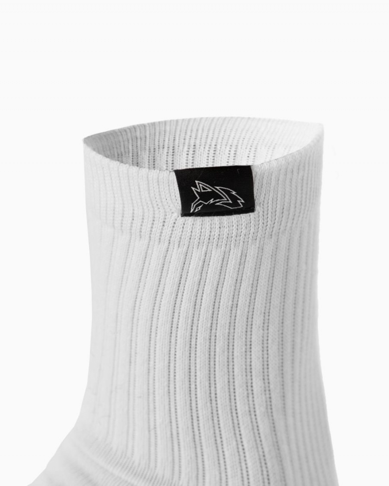 Accessoires Alphalete Wolf Head Crew Sock 3pk Blanche Femme | SXH-48122921