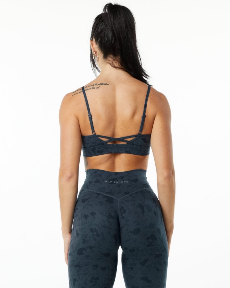 Soutien Gorge Sport Alphalete Surface Limitless Bra Bleu Femme | CRA-77329202