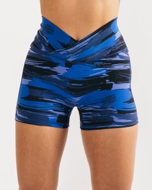 Short Alphalete Surface Power Corta 5" Bleu Camouflage Femme | TYS-35905896