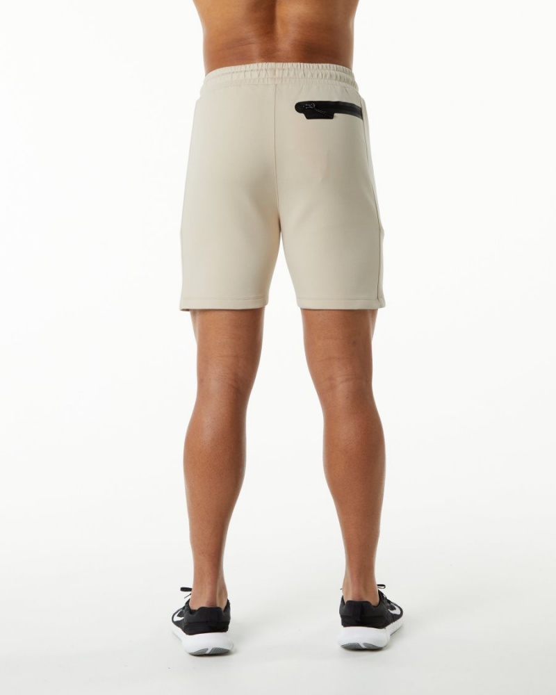 Short Alphalete ELMTS Athlétiques Corta 6" Vanilla Homme | OYM-50170740