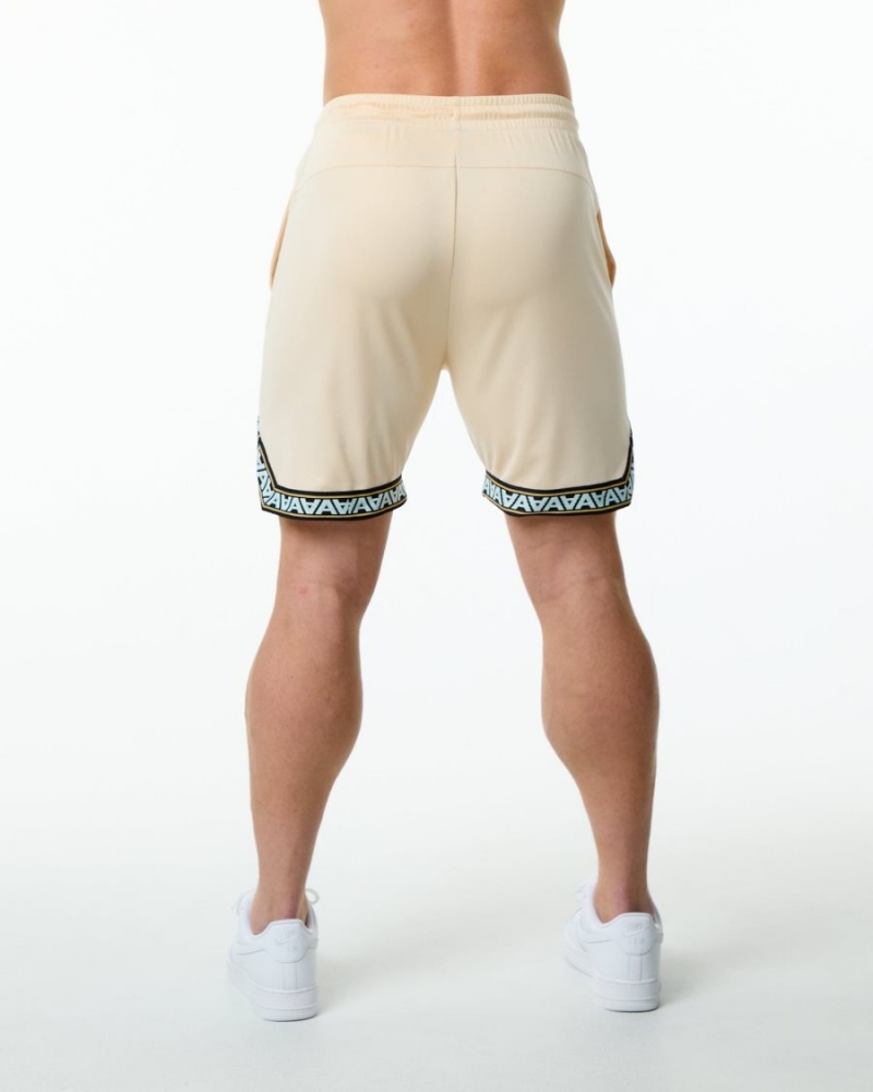 Short Alphalete Varsity Basketball Corta 9" Tan Homme | ZIT-63717052