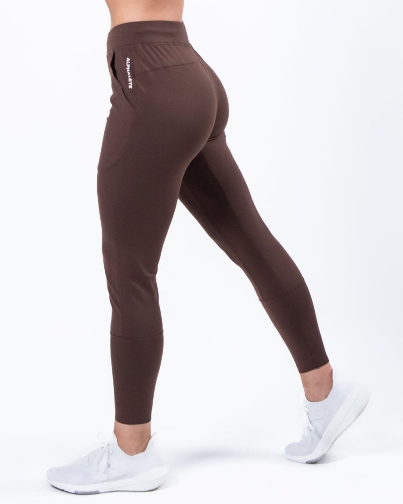 Pantalon Jogging Alphalete Trace Jogger Cafe Femme | XQA-39643247