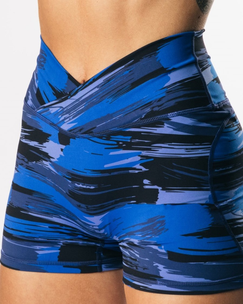 Short Alphalete Surface Power Corta 5" Bleu Camouflage Femme | TYS-35905896