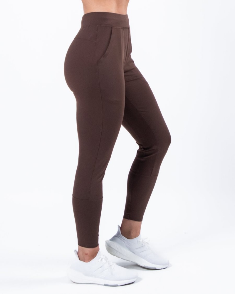 Pantalon Jogging Alphalete Trace Jogger Cafe Femme | XQA-39643247