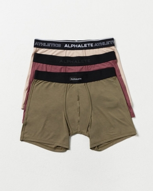 Sous Vêtement Alphalete Classiche Boxer Brief 3pk Autumn / Willow / Linen Homme | XZY-55912218